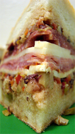 Spicy Hot Olive Muffalata sandwich